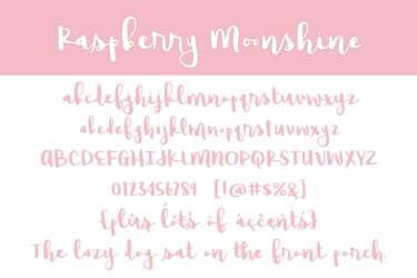 Raspberry Moonshine Letters